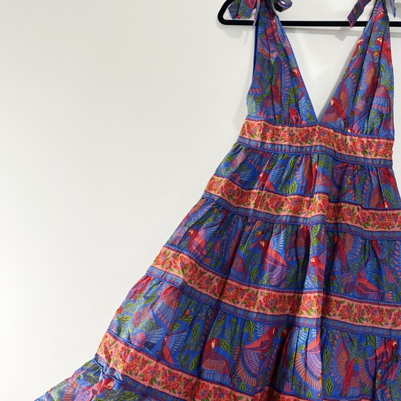 Farm Rio Full length Blue Print Dress - Picture 11 of 11